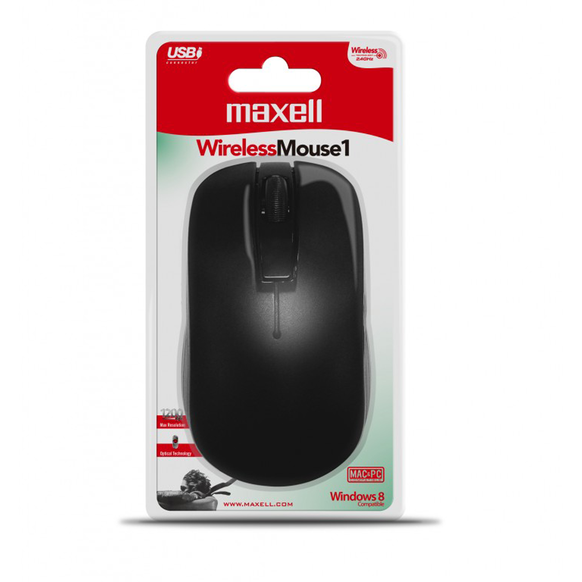 Maxell Wireless Mouse MOWL-100 Black