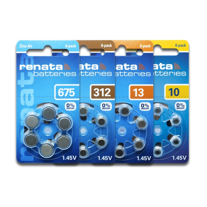 renata button cell battery hearing aid battery overview