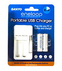 sanyo portable usb charger with eneloop battery rechargeable
