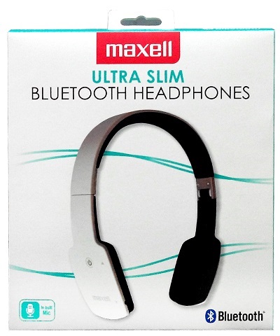 Maxell Ultra Slim Bluetooth Headphone BT1000 White